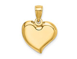 14K Yellow Gold Polished Teardrop Heart Charm Pendant (NO Chain)